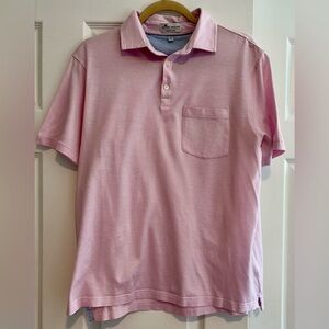 Peter Millar Mens Crown Cool Polo Pink Size Medium